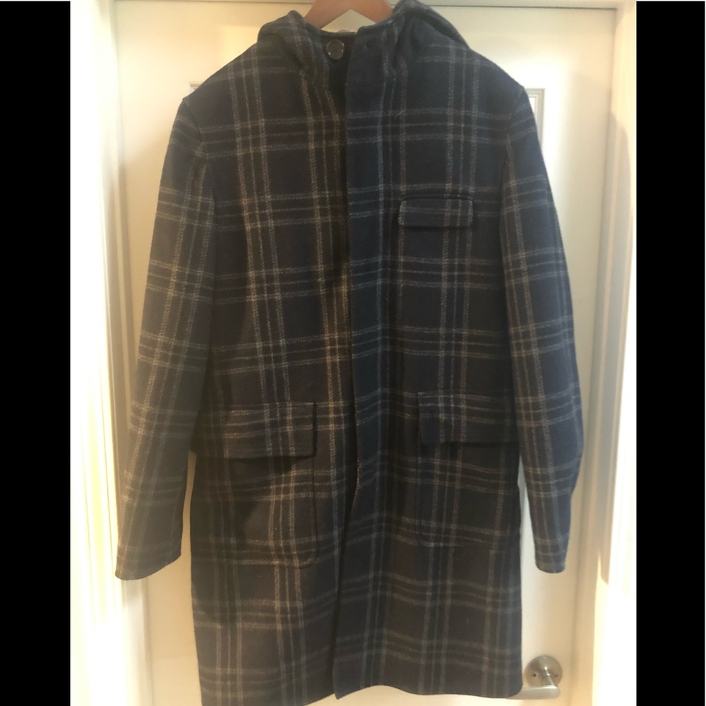 Club Monaco Navy Window Pane Men’s Coat Medium/40